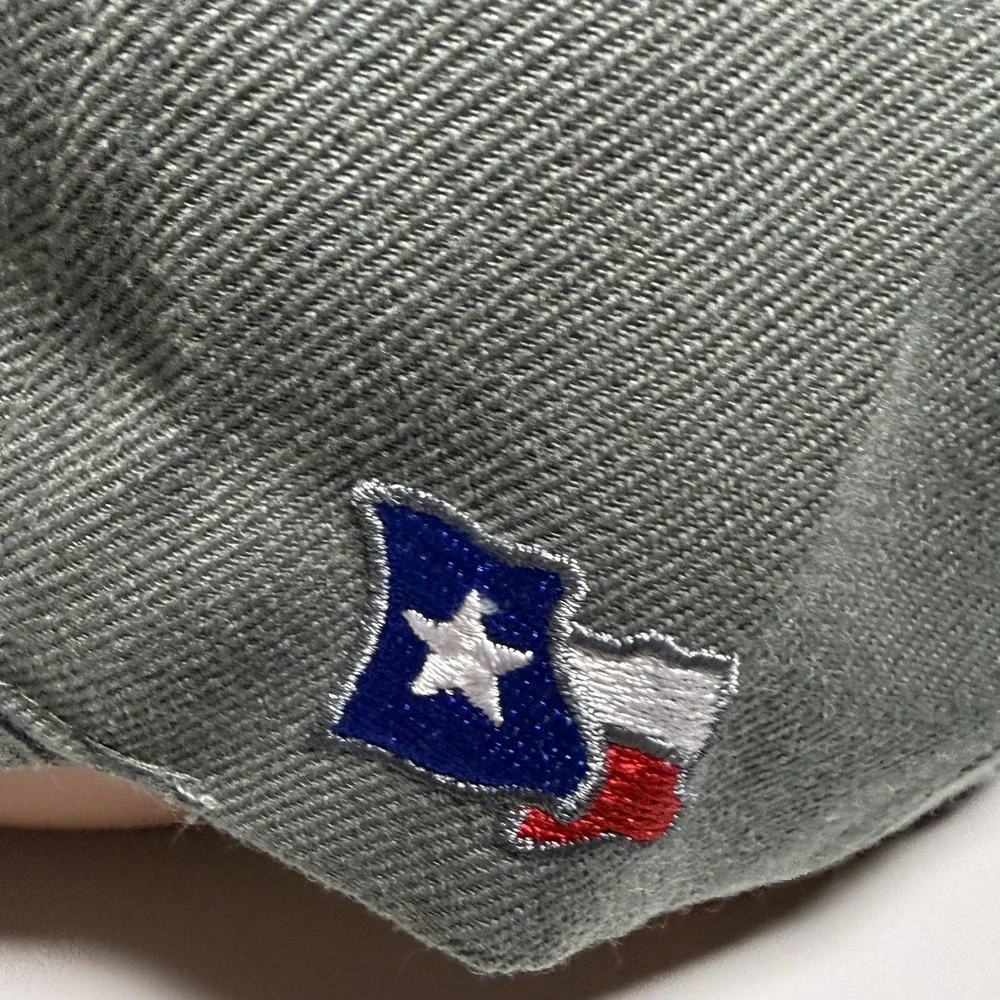 Blue Ocean Texas Longhorns Baseball Cap Gray Retro Circular Embroidery Hat Mens